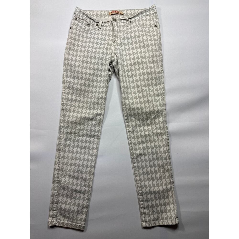 Judy Blue Women's Gray White Houndstooth Skinny Denim Jeans - Size 11‎ (28x27)
